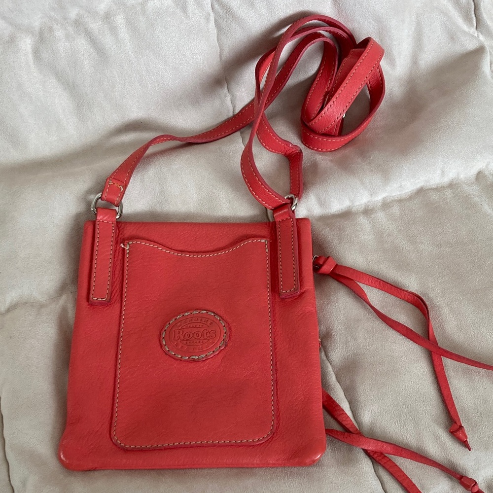 Roots Coral Leather Crossbody crossbody Bag